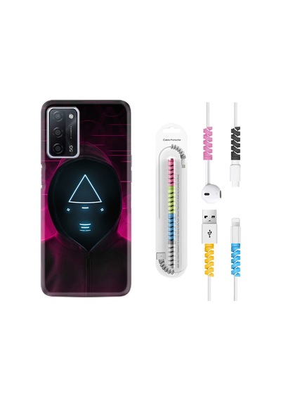 Oppo A55 Kılıf Kablo Koruyuculu Game Boy 1816