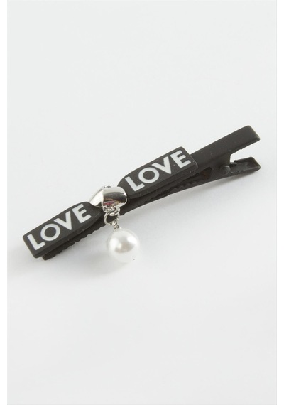 Love Yazılı İnci Pens Toka Çok  Renkli