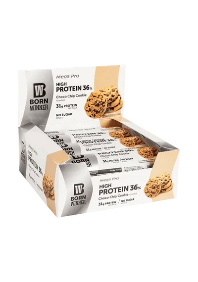 Born Winner Mega Pro Protein Bar Box / 12 x 85 G