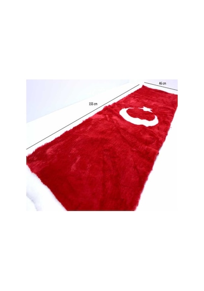 Peluş Göğüs Torpido Örtüsü Türk Bayraklı Kesilebilir Kar