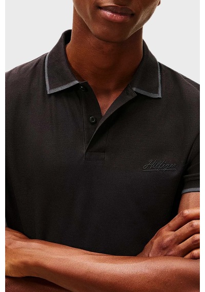 Tommy Hilfiger Erkek Polo Yaka T Shirt Mw0mw41607 Bds Siyah Siyah