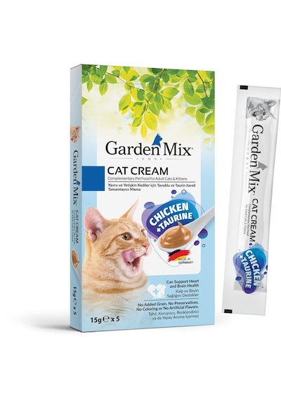 Garden - 566 - Mıx Kedı Kreması Tavuk Taurın 5 X 15 Gr X - Spt-gld - 3 Adet