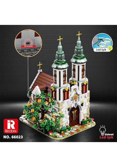 Reobrix Street View Of St. Andrew's Church İn Poland 66023 Brick Yapım Seti