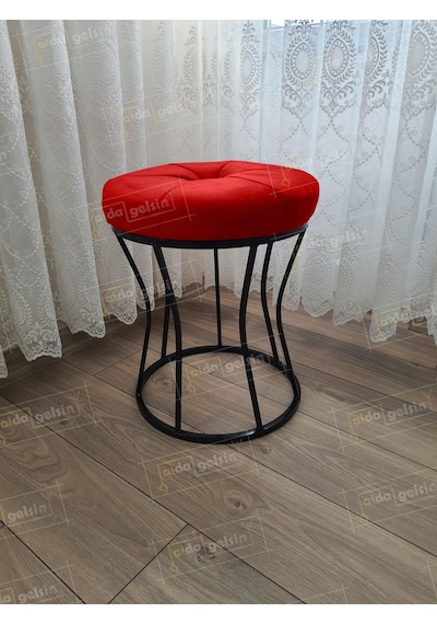 Kum Saati Dilimli Makyaj Pufu Kara İnci Kırmızı