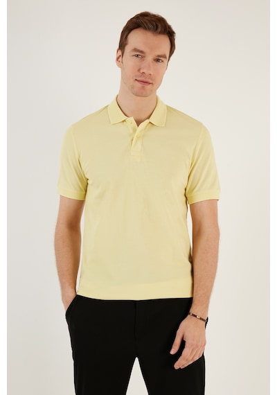 Buratti Pamuklu Regular Fit Düğmeli Erkek Polo Yaka T Shirt 5902739 Açık Sari