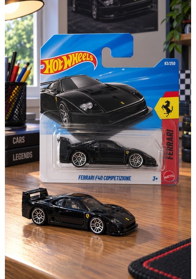 Hot Wheels Ferrari F40 Competizione Koruma Kabı Dahil Oyuncak Araba Çok Renkli