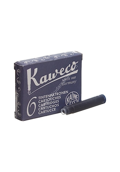 Kaweco Dolakalem ve Kaligrafi Kalemi Kartuşu 6'lı Mavi-siyah