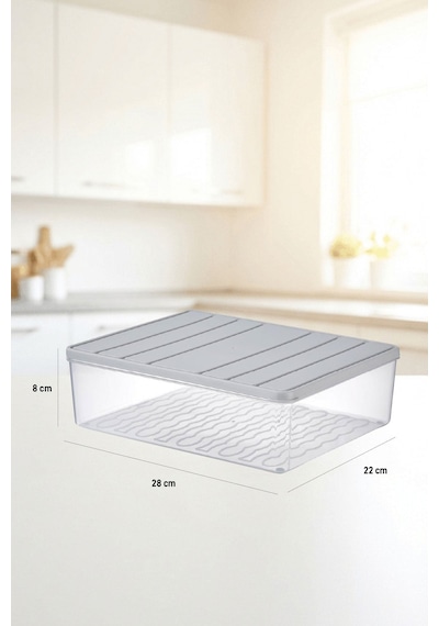 Selka Home 2 Adet 4 Lt. Nora  Organizer Buzdolabı Buzluk Düzenleyici Saklama Kabı