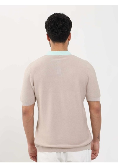 Dufy Bej Erkek Slim Fit Düz Polo Yaka Kazak - 104586-bej Bej