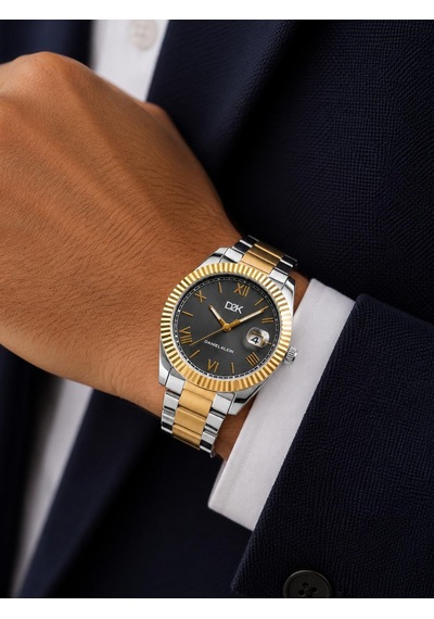 Daniel Klein Damat Ve Takım Elbiseye Özel 2 Yıl Garantili Çelik Kordon Erkek Kol Saati Vs.blkt.0995 Gümüş - Sarı