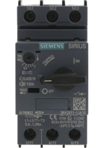 Siemens 3Rv2011-1Ja10 7 - 10 A Motor Akım Koruma Şalteri