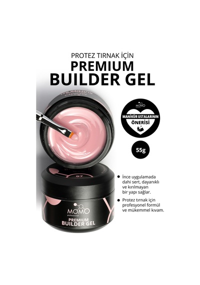 Momo Professional Premium Builder Gel Protez Tırnak Jeli No.07 Natural 55 gr