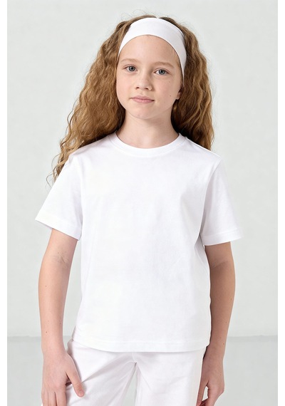 Standart Fit Basic O Yaka 2li Paket Siyah-beyaz Unisex Çocuk T-shirt - 11328 Siyah - Beyaz