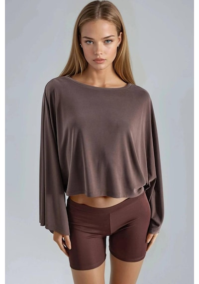 Busem W0012345 Kadın Bluz Kahve