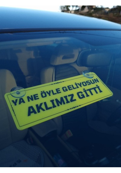 Ya Ne Öyle Geliyosun Aklımız Gitti Vantuzlu Dekor Pleksi Plaka
