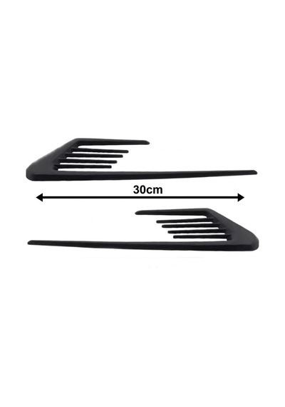 Trobus Oto Çamurluk Ventili Dekoratif Çizgili 30 Cm 2 Parça Siyah