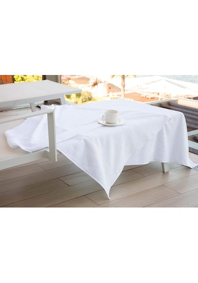 %100 Pamuk 90X180 Cm Banyo Havlusu Şezlong Plaj Spa Havlusu Beyaz