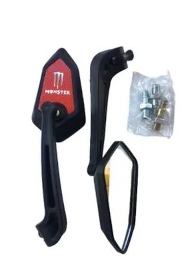 Motosiklet Mini Spor Ayna Tk Sağ-sol Kırmızı 8-10mm Bağlantılı