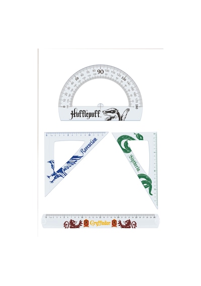 Maped X Dekomus Lisanslı Harry Potter Magic School Collection 30 Cm 4'lü Cetvel Seti "dekomus Cep Defteri Hediyeli" Altın