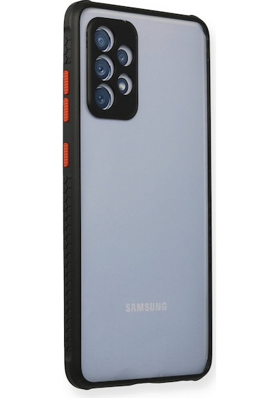Samsung Galaxy A72 Uyumlu Kılıf Miami Şeffaf Silikon - Siyah