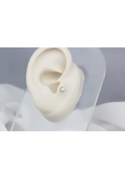 Glorria Altın Tektaş Tragus Piercing Çok Renkli