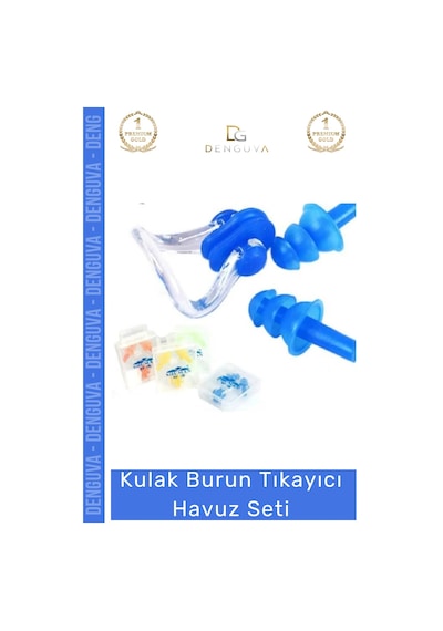 Kulaktıkacı Su Geçirmez Silikon Yüzücü Kulak Tıkacı Koruyucu Klips Kaliteli Burun Tıkayıcı Havuz Se