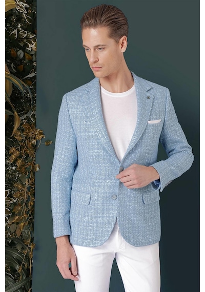 Efor C 660 Slim Fit Mavi Spor Ceket Mavi