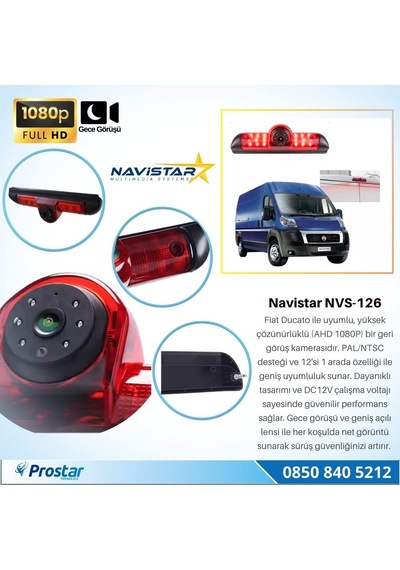 Fiat Ducato Peugeot Boxer Ve Citroen Jumper İçin Profesyonel Geri Görüş Kamerası