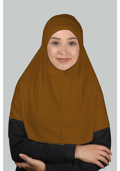 Altobeh İkili Set Pratik Eşarp Hazır Türban Ve Hijab Tesettür Bonesi Taba
