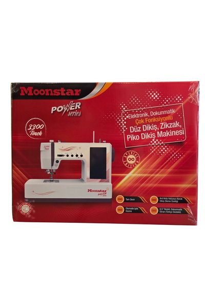 Moonstar Ev Tipi Elektronik Düz Dikiş Makinası 300 Desen Dokunmatik Ekran / Model 3300 Touch Yok