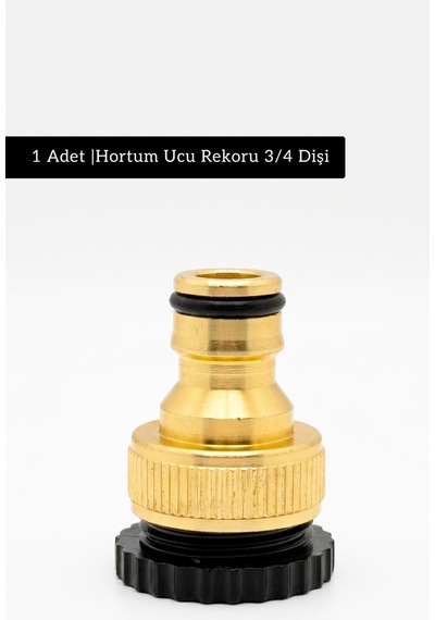 Car-fil Alüminyum Hortum Nipeli Konnektör Seti 3/4 İç & Dış Dişli, Sızdırmaz 3/4"