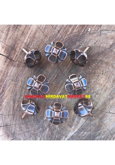 15 MM Papatya Kabara Raptiye Koltuk Çivisi Antik Eskitme 120Adet