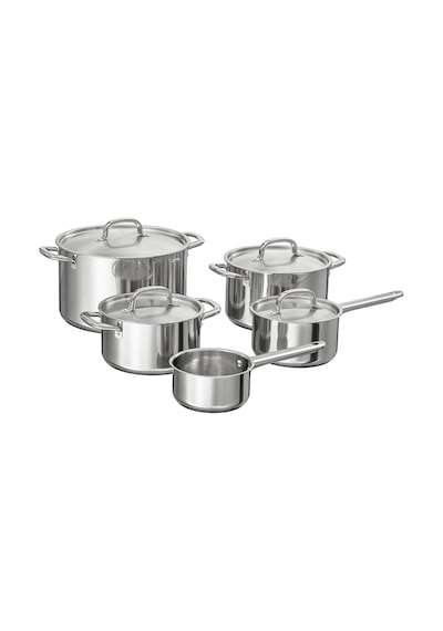 Ikea 365+ Paslanmaz Çelik Tencere Seti 1-2-3-5-10 L Krom 9 Parça