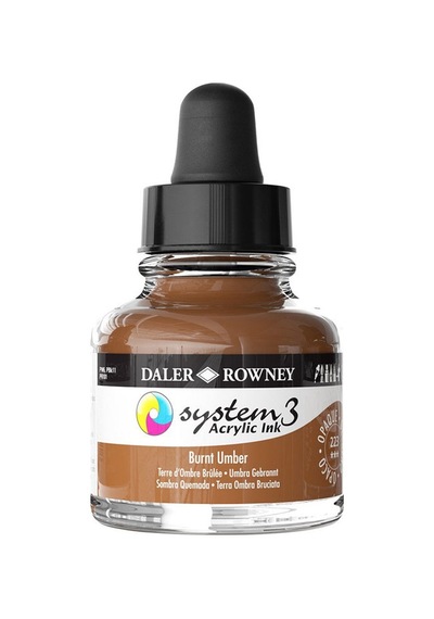 Daler Rowney System 3 Akrilik Mürekkep 29.5Ml 223 Burnt Umber