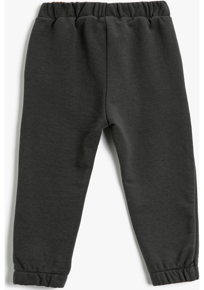Koton Jogger Eşofman Altı Cepli Beli Bağlamalı Pamuklu Antrasit 4wmb40023tk 4WMB40023TK047 Antrasit