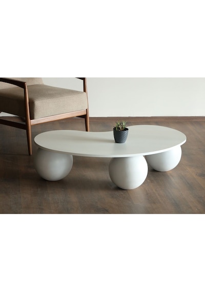 Modern Orta Sehpa & Küre-top Sehpa & Fasülye Ahşap Sehpa & Pinterest Sehpa-mdf Beyaz