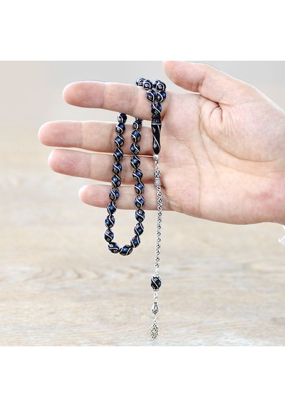 925 Ayar Gümüş Arnavut Püsküllü Gümüş-Firuze İşlemeli Erzurum Olt