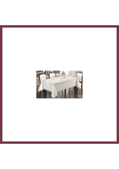 Storeşahin Dantelli Yemek Seti 8 Kişilik - Krem Shn0720