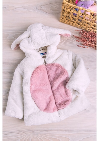 Baby&Kids Tavşan Kulaklı Welsoft Peluş Kız Çocuk Mont (541967969)