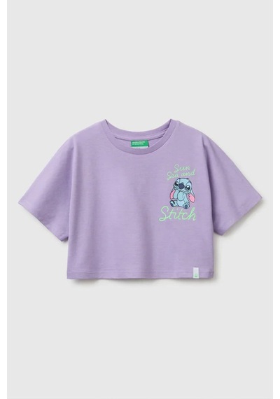 United Colors Of Benetton Kız Çocuk Lilo & Stitch Baskı Detaylı Crop T-shirt Lila 6-13 Yaş-2826 United Colors Of Benetton Kız Çocuk Lilo & Stitch Baskı Detaylı Crop T-shirt Lila 6-13 Yaş-2826