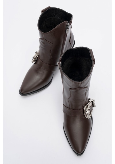 Luvishoes Luvi Shoes Any Kahve Cilt Taşlı Hakiki Deri Kadın Topuklu Bot Kahverengi Deri Luvishoes Luvi Shoes Any Kahve Cilt Taşlı Hakiki Deri Kadın Topuklu Bot Kahverengi Deri