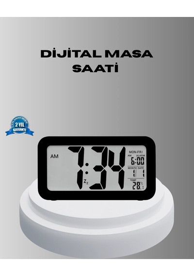 Hubrendy Tekno Dijital Masa Saati Sensörlü Aydınlatmalı Alarm Ve Sıcaklık Ölçerli Diğer
