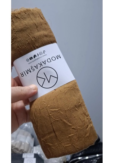 Modakaşmir Karamel Renk Bambu Şal