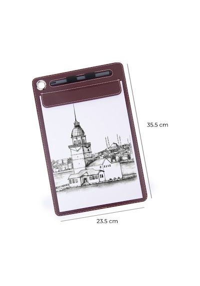 Kapaksız Sekreterlik Mıknatıslı Sanatsal Çizim A4 Rainbow Art Clip Board Vegan 23,5x35,5 Cm. Bordo