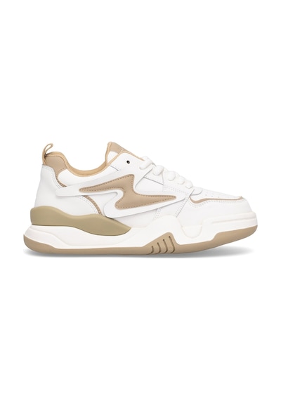 Lufian 121230051 Maya 25k Kadın Hakiki Deri Klasik Sneaker Bej Bej