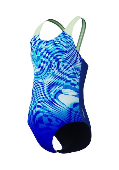Speedo Speedo Prnt Splashback Jf Bluwht Kız Çocuk Mavi Mayo 006