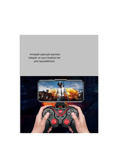 Çift Analog Joystick Ve 14 Tuşlu Bluetooth Oyun Kumandası Çok renkli