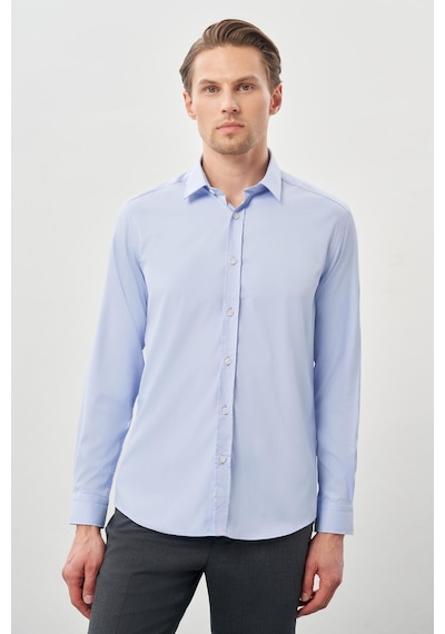 İmza Mavi Uzun Kol Düz Bez Ayağı Sert Yaka Cepsiz Esnek Classic Slim Fit Gömlek 1004245223 301 Mavi İmza Mavi Uzun Kol Düz Bez Ayağı Sert Yaka Cepsiz Esnek Classic Slim Fit Gömlek 1004245223 301 Mavi