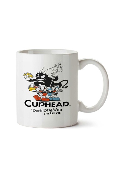 Cuphead - Don't Dealwith The Devil İki Tarafı Baskılı Kupa Bardak Çok Renkli