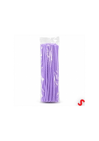 Şönil Çubuk 8 Mm Kalınlık 30 Cm Uzunluk, 100 Adet - Lila